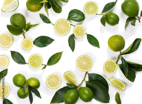 Pattern made of lime fruit.