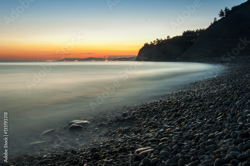 sunset on the beach