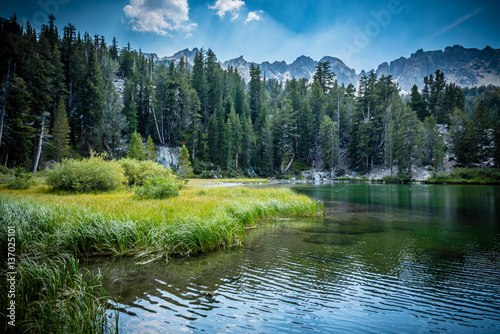emerald lake in the mammoth lakes basin appear green buy photos