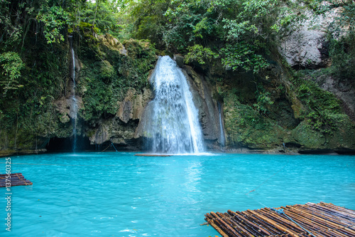 Fototapeta Kawasan Falls on Cebu island in Philippines
