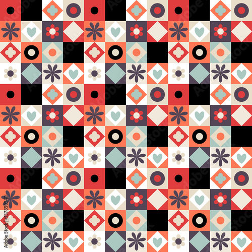  Quilting pattern seamless vector