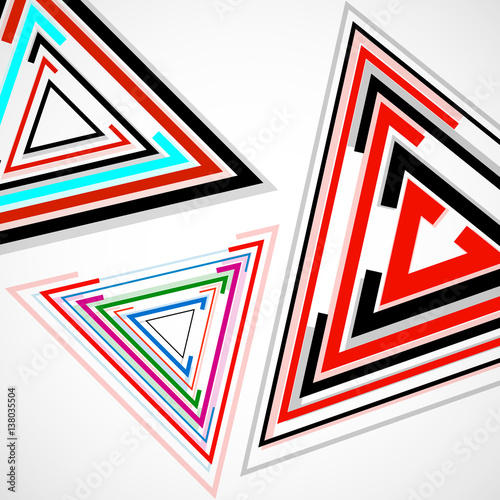  Abstract background with triangles, geometric shapes, vector