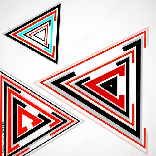 Fototapeta Abstract background with triangles, geometric shapes, vector