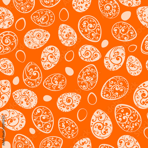 Seamless pattern of Easter eggs
