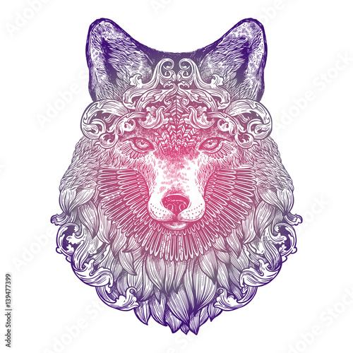 ozdobne-lilac-tattoo-fox-head-bardzo-szczegolowe-streszczenie-recznie-rysowane-stylu