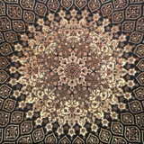 Detail of the Arab mosaic floor of a geometrical form