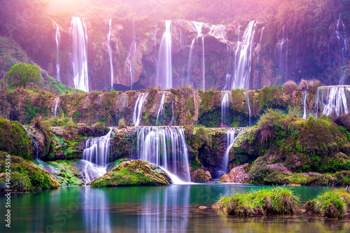 Fototapeta Jiulong waterfall in Luoping, China.