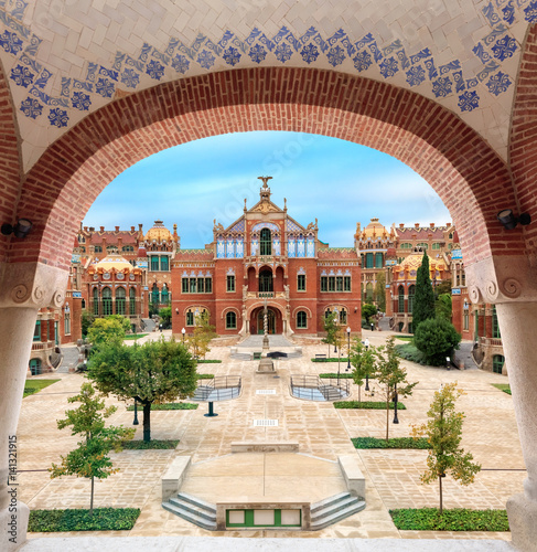 Poster Hospital de la Santa Creu i Sant Pau complex, the world's largest Art Nouveau Si