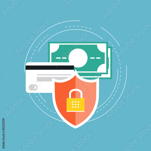 Secure Money Transactions Flat Vector Ilration Design Secure Money Transactions Flat Vector Ilration Design Direct Payments Credit Card And Online