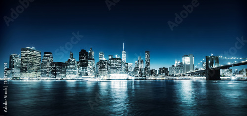 Fototapeta Illuminated Manhattan view