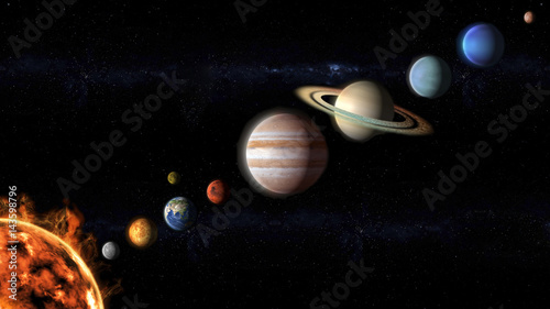 Obraz na płótnie planets of the Solar System view from space