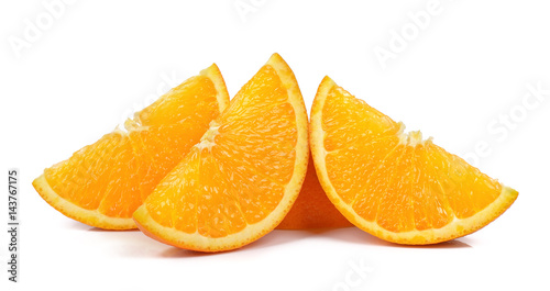 Slice orange isolated on the white background