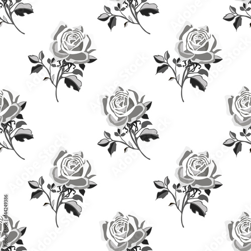 Seamless pattern with roses.Floral vector print.Textile texture