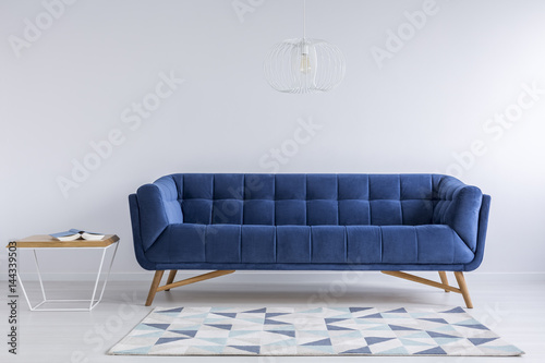 Comfortable blue couch