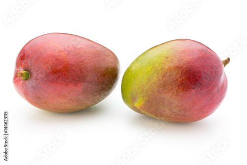 Mango fruit isolated on white background .
