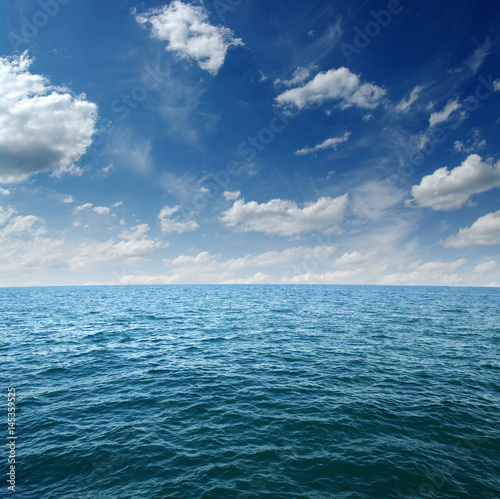 Blue sea water surface