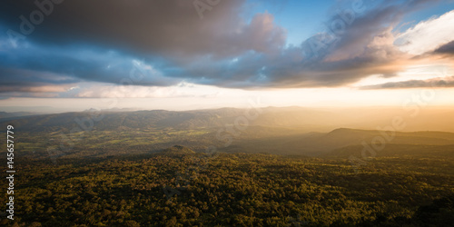 Valokuva Tranquil in the morning with natural landscape, Beautiful sunrise with mountain