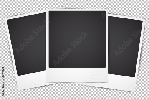 Set Of Vector Instant Photo Frames Realistic Mockup On Set Of Vector Instant Photo Frames Realistic Mockup On Transpa Background Vintage