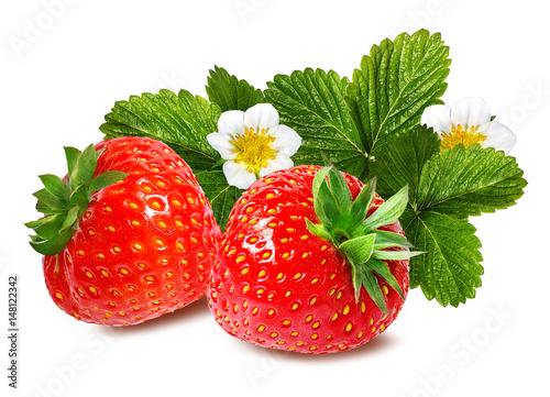 Strawberry on white