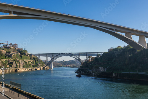Poster Prince Henry Bridge between cities of Porto and Vila Nova de Gaia, Portugal