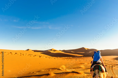 View of dunes in the dessert of Morocco by M'hamid © streetflash