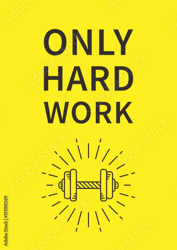 tylko-ciezka-praca-inspirujacy-motywacyjny-cytat-na-zoltym-tle-pozytywna-afirmacja-sportu-do-druku-plakatu-banera-karty-ozdobnej-ilustracja-koncepcja-typografia-wektor
