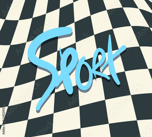 tekst-sportowy-sport-wektor-flaga