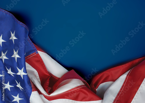 United States flag creating a border for Memorial Day in May. Useful for other national holidays.