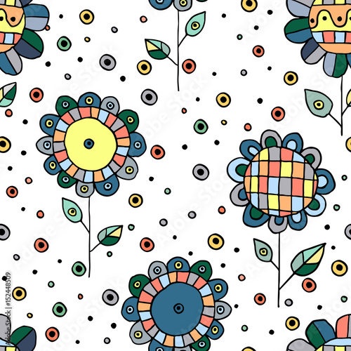 bezszwowa-wektorowa-reka-rysujacy-doodle-dziecinny-kwiecisty-wzor-tlo-z-dziecinnymi-kwiatami-liscmi-dekoracyjna-sliczna-graficzna-kreskowa-rysunkowa-ilustracja-nadruk-do-pakowania-tlo-tkanina-dekoracje