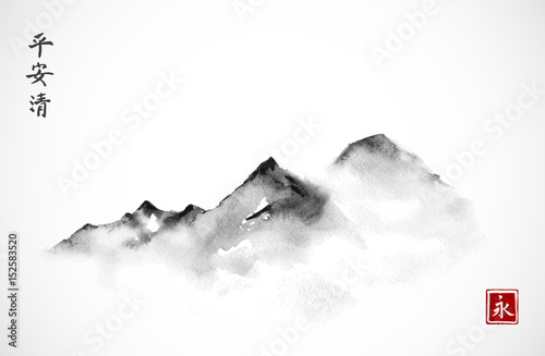 mountains-in-fog-hand-drawn-with-ink-in-minimalist-style-on-white-background-traditional-oriental-ink-painting-sumi-e-u-sin-go-hua-hieroglyphs-eternity-spirit-peace-clarity