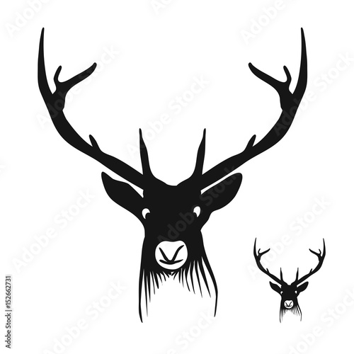 Fototapeta Deer Head Silhouette