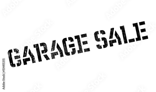 Garage Sale rubber stamp. Grunge design with dust scratches. Effects can be easily removed for a clean, crisp look. Color is easily changed.