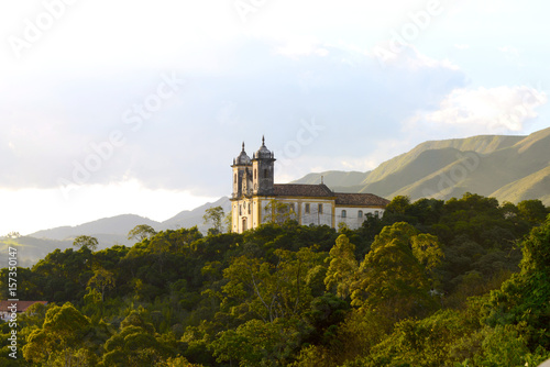 Obraz na płótnie View of the unesco world heritage city of Ouro Preto in Minas Gerais, Brazil