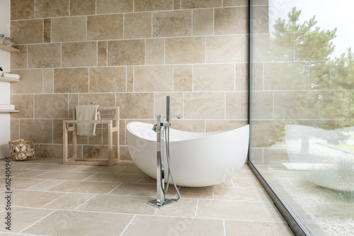 Bathroom with big window