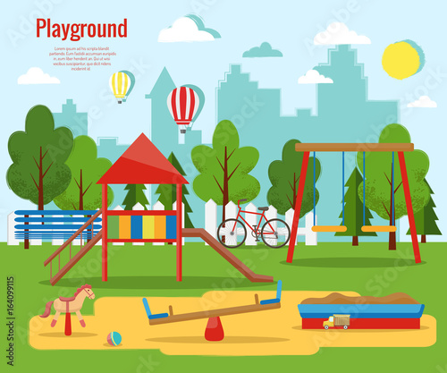 Children's playground vector illustration. | Buy Photos | AP Images ...