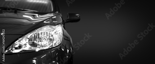 zdjecie-przedniego-reflektora,-czarny-samochod,-plakat,-tlo