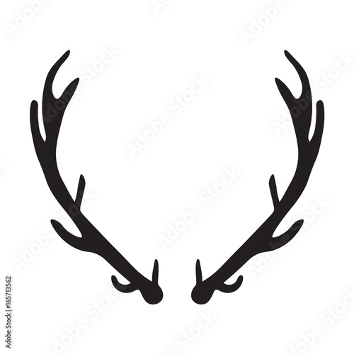  black silhouette of deer antlers