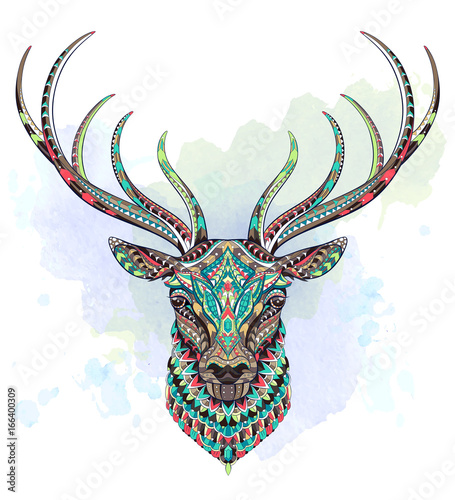  Patterned head of deer