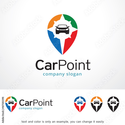 Car Point Logo Template Design Vector Emblem Concept Car Point Logo Template Design Vector Emblem Concept Creative Symbol Icon