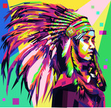 Apache Girl in pop art style