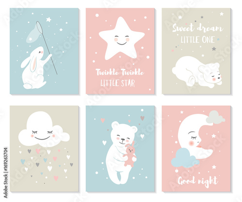 Scandinavian Style Nursery Posters Perfect For Decor Baby Room Scandinavian Style Nursery Posters Perfect For Decor Baby Room Shower Cards Invitation