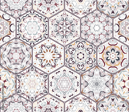 bogaty-zestaw-szesciokatnych-plytek-ceramicznych-wschodni-kolorowy-dywan-kolorowe-elementy-w-stylu-orientalnym-ilustracji-wektorowych