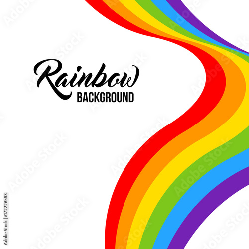 Rainbow background LGBT colors. Abstract geometric pattern. Vector illustration. Wavy LGBT flag.