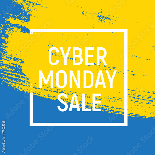 Cyber Monday Background Sale Concept. Vector Illustration