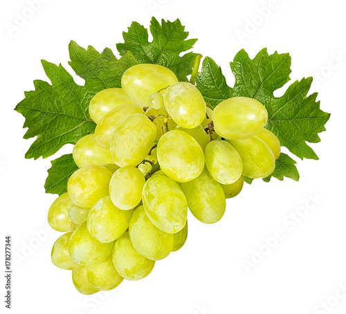 Fresh grapes isolated on white background