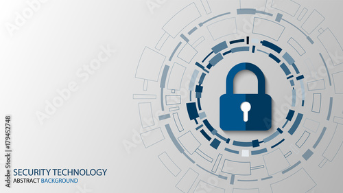 Cyber technology security, network protection background design, vector illustration © nokblacksheep
