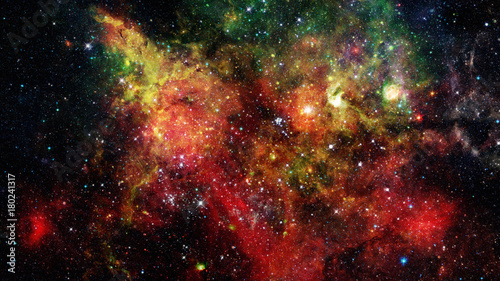 Obraz na płótnie Landscape of star clusters in space. Elements of this image furnished by NASA.