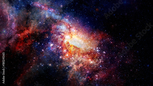 Obraz na płótnie Glowing spiral galaxy. Elements of this Image furnished by NASA.
