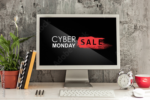 Cyber monday sale concept
