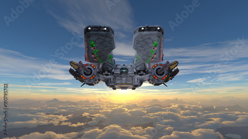 let-na-mracich-sci-fi-raketoplan